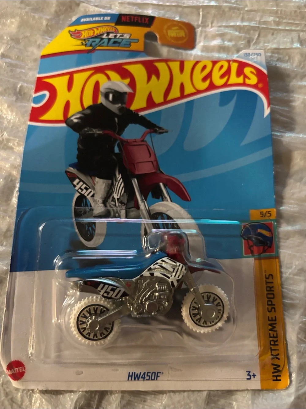 Hot Wheels HW450F Die-Cast Dirt Bike - Blue & White